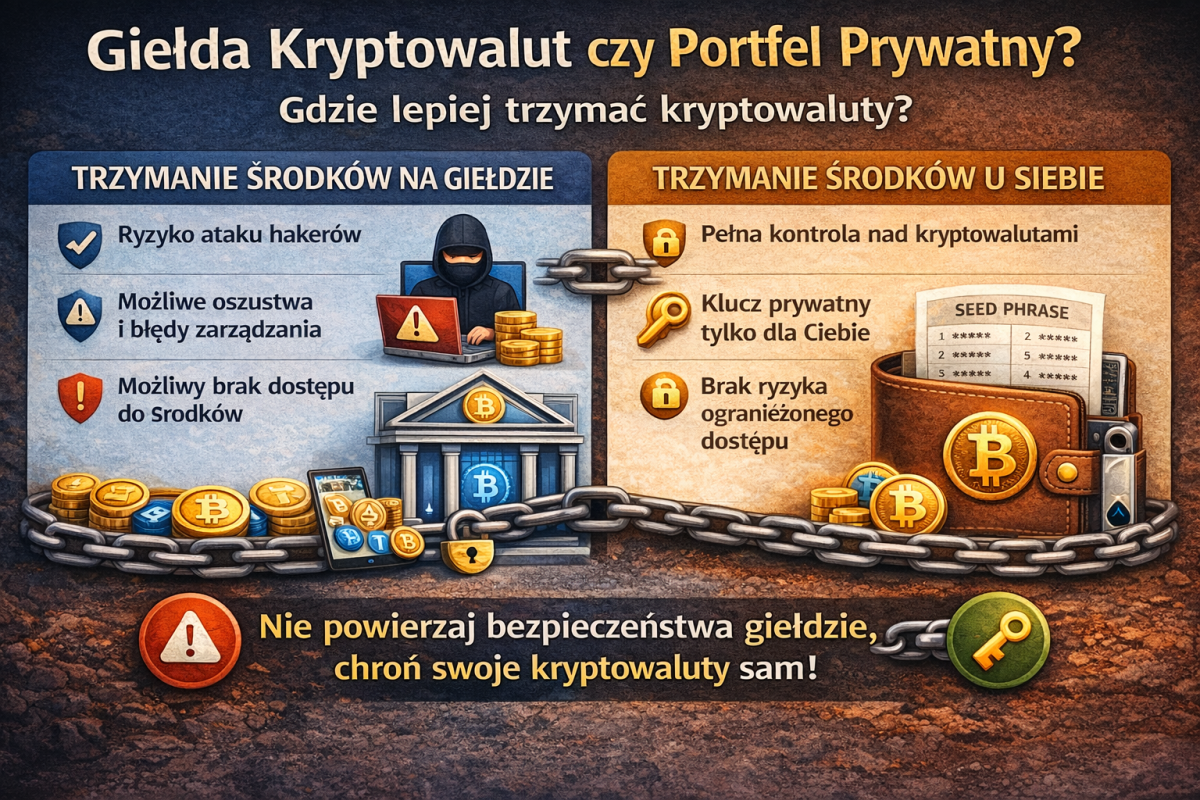Dlaczego nie powinieneś trzymać kryptowalut na&nbsp;giełdzie